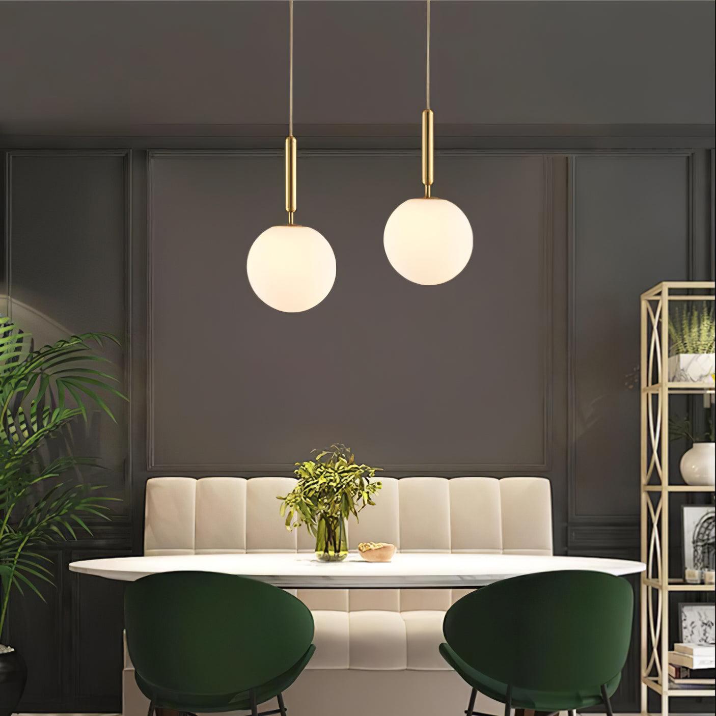 Orbita Minimalist Brass Pendant Light-Neutral Decor