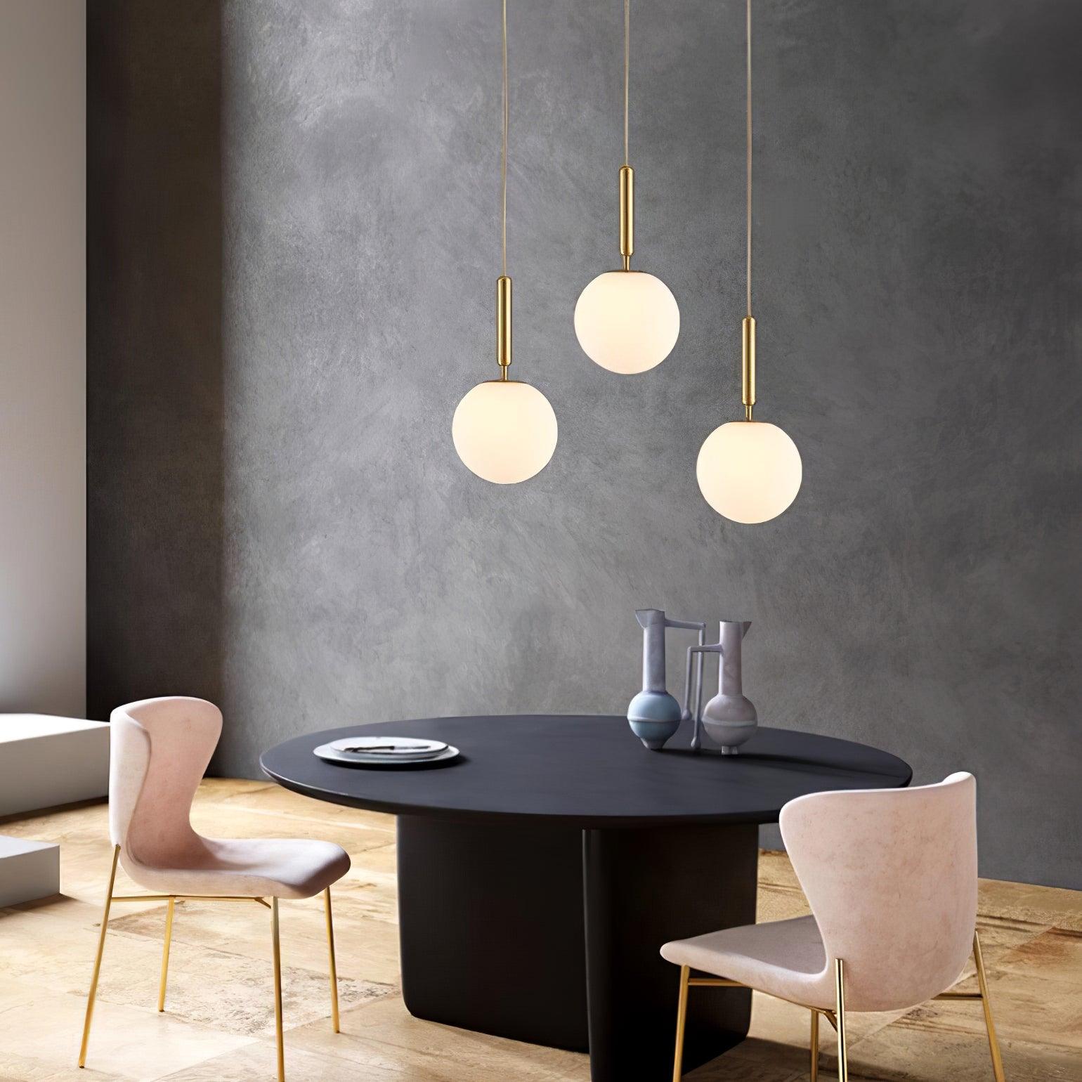 Orbita Minimalist Brass Pendant Light-Neutral Decor