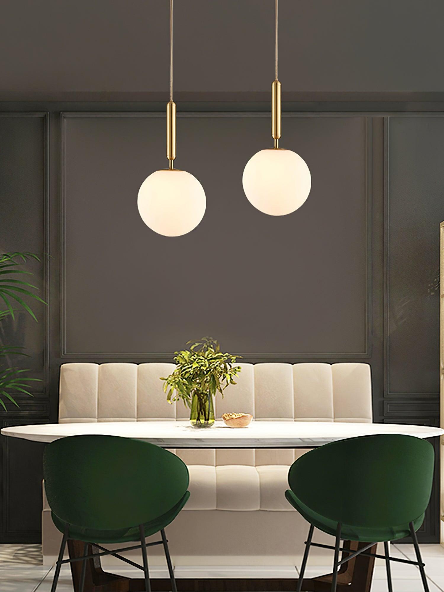 Orbita Minimalist Brass Pendant Light-Neutral Decor