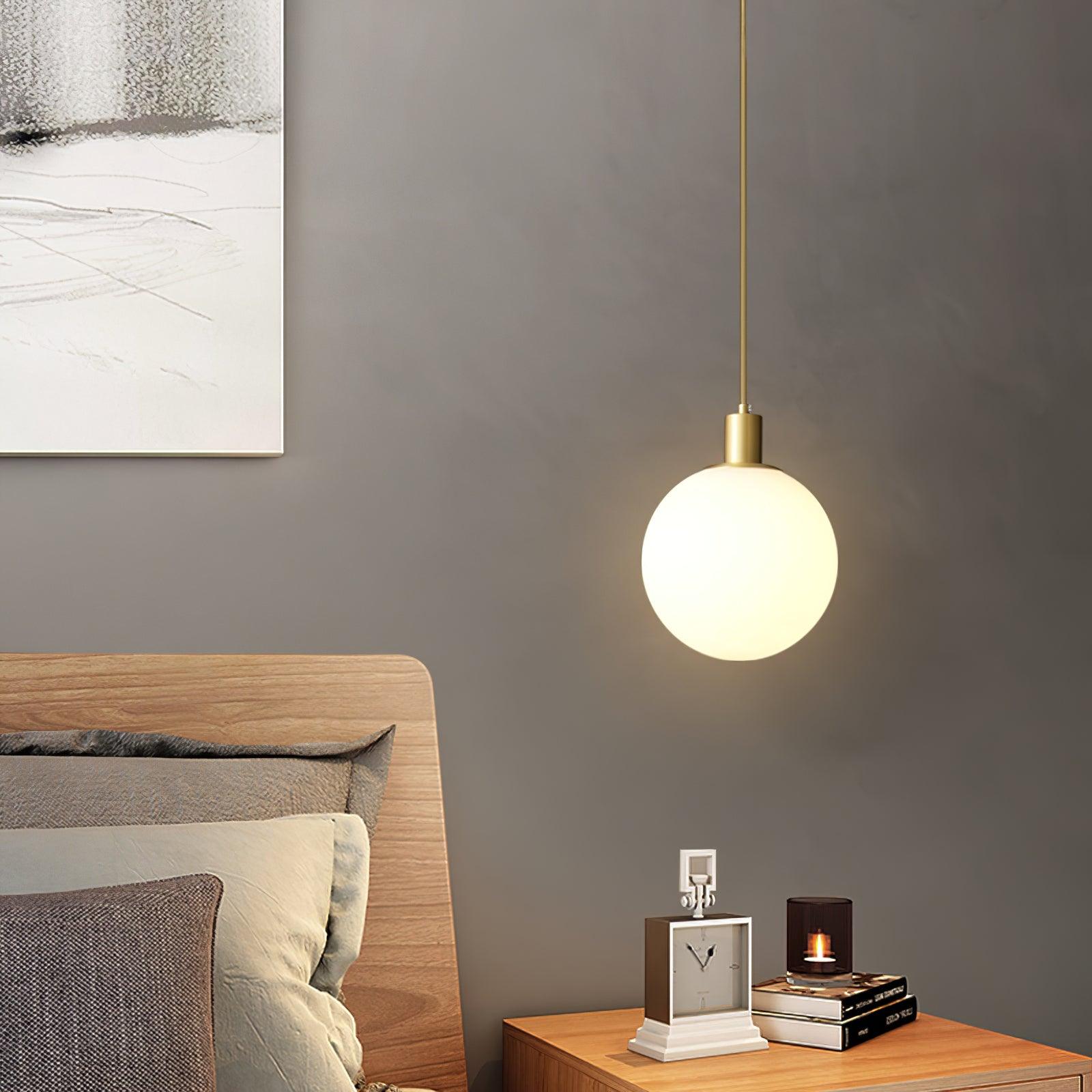 Orbita Minimalist Brass Pendant Light-Neutral Decor