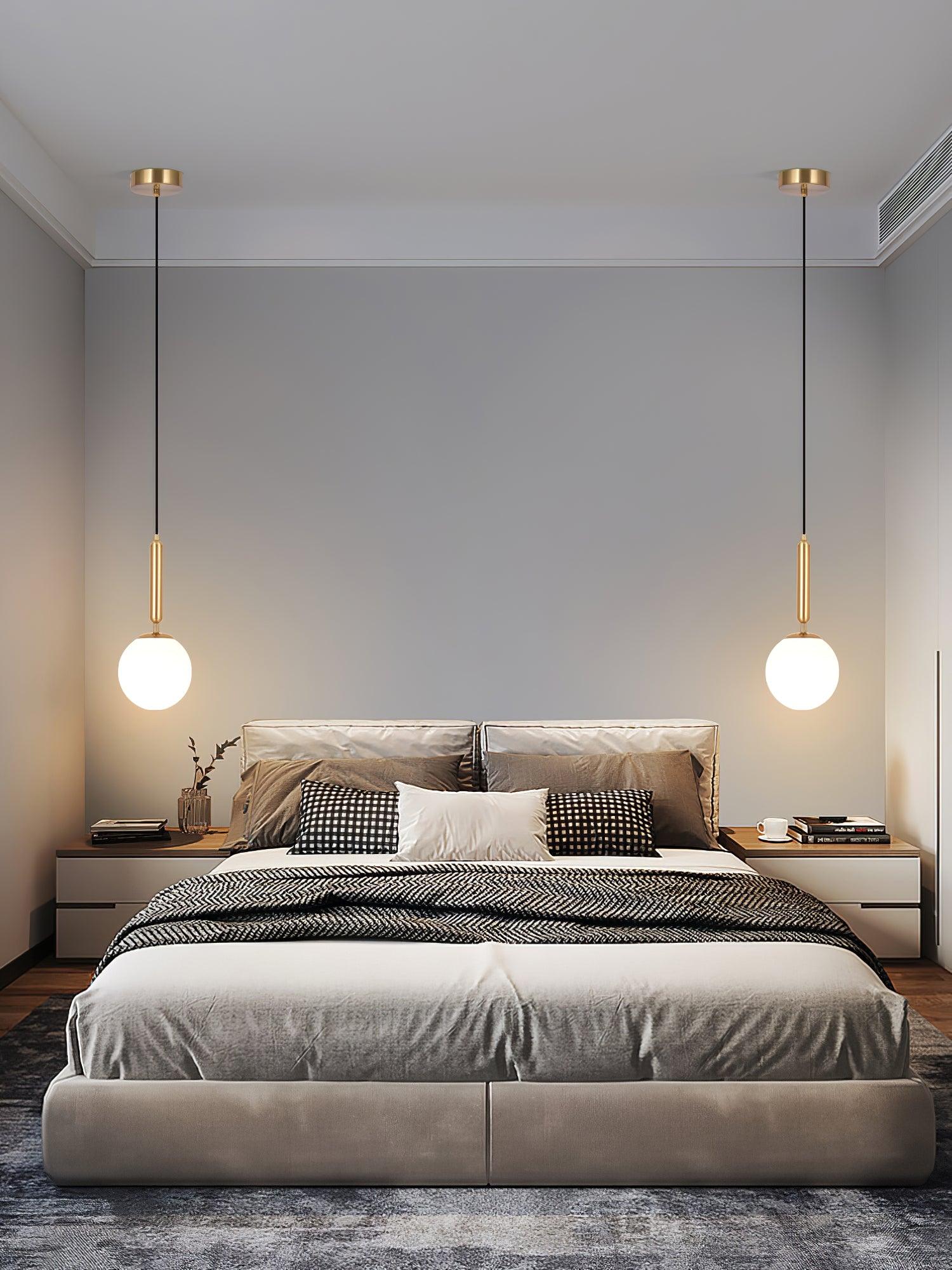 Orbita Minimalist Brass Pendant Light-Neutral Decor