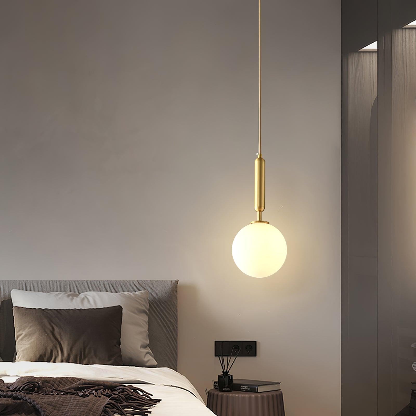 Orbita Minimalist Brass Pendant Light-Neutral Decor