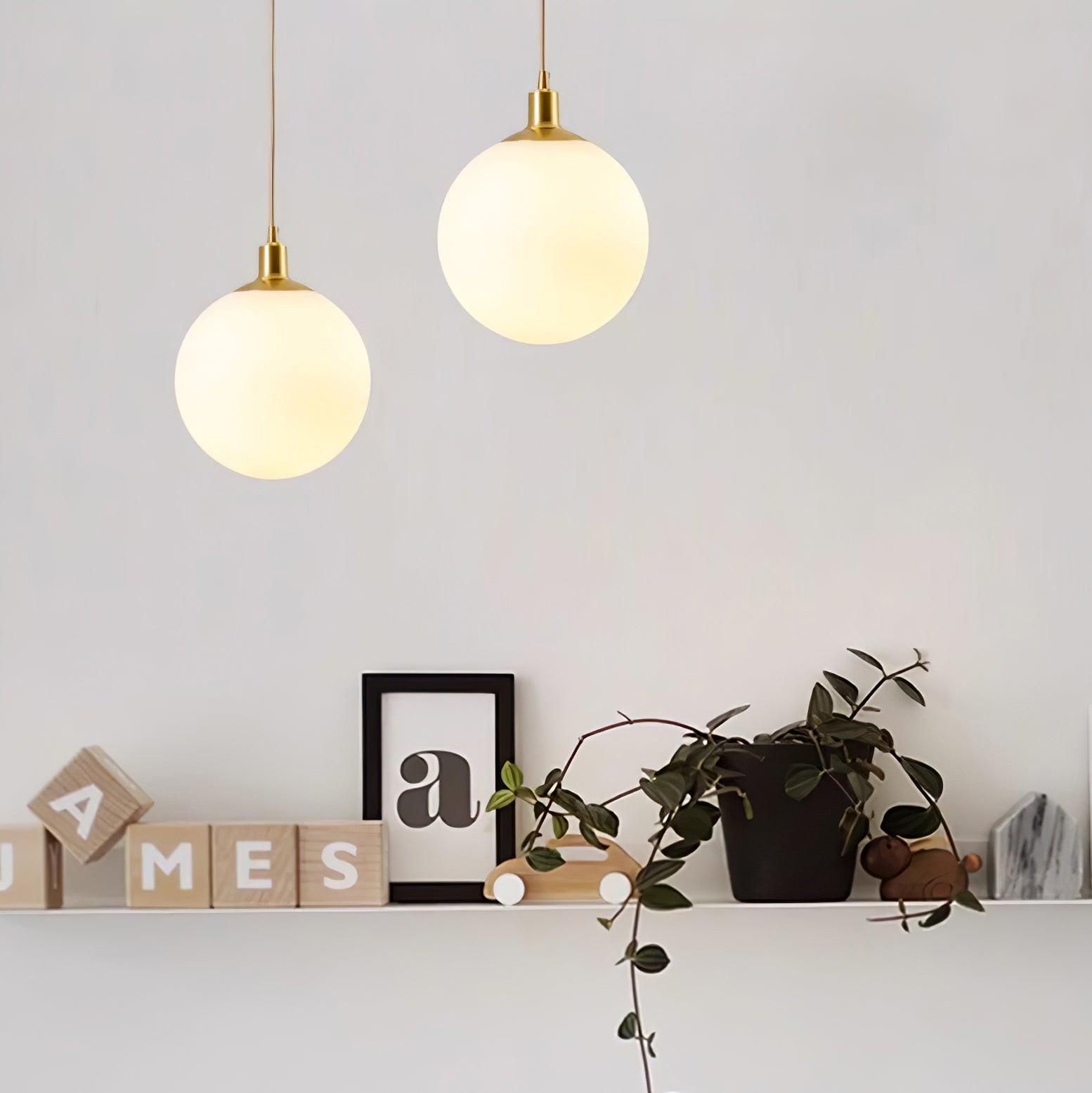 Orbita Minimalist Brass Pendant Light-Neutral Decor