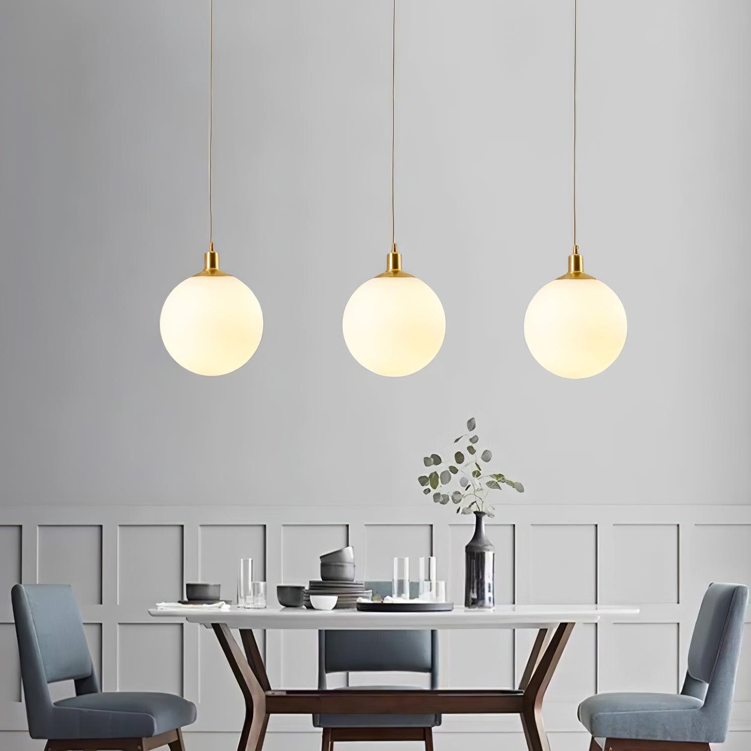 Orbita Minimalist Brass Pendant Light-Neutral Decor