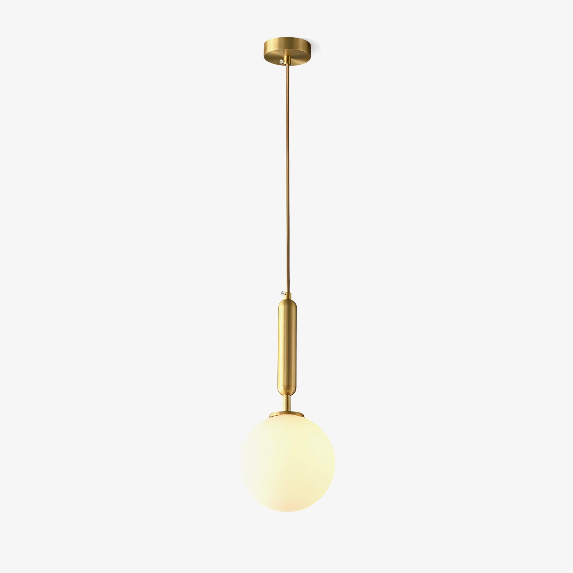 Orbita Minimalist Brass Pendant Light-Neutral Decor