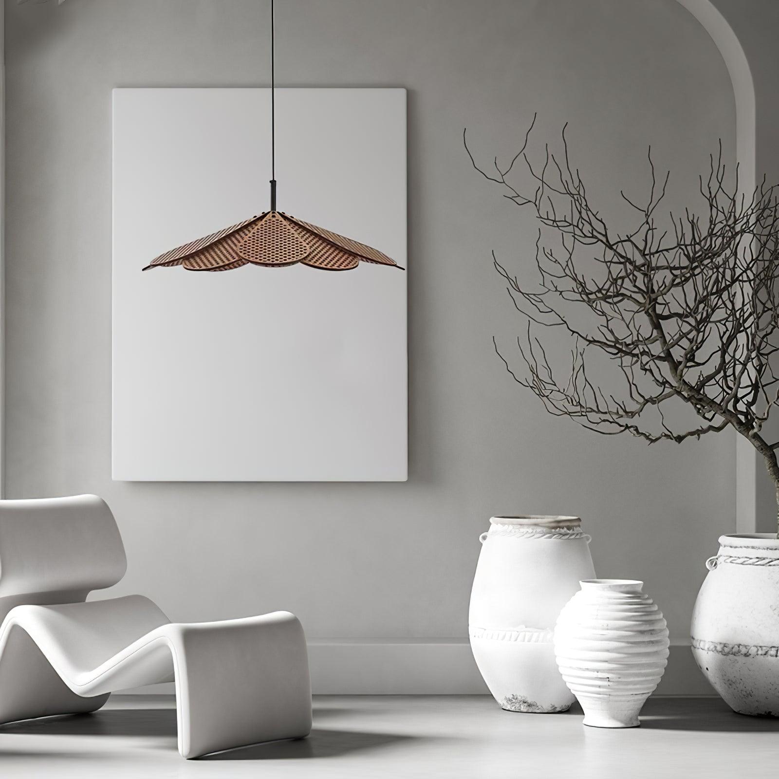 Zevarus Nordic Art Wabi-Sabi Wood Pendant Light-Neutral Decor