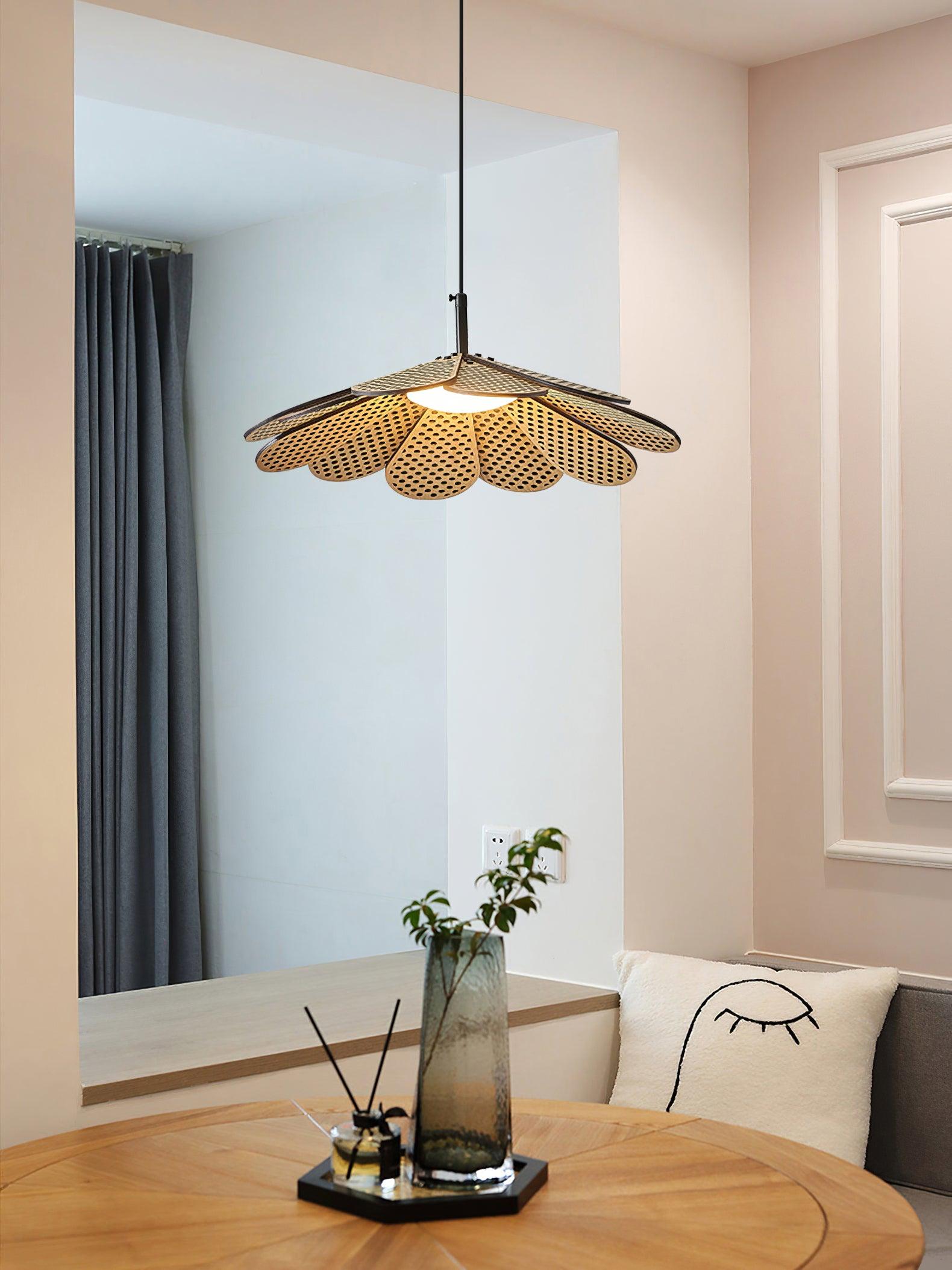 Zevarus Nordic Art Wabi-Sabi Wood Pendant Light-Neutral Decor