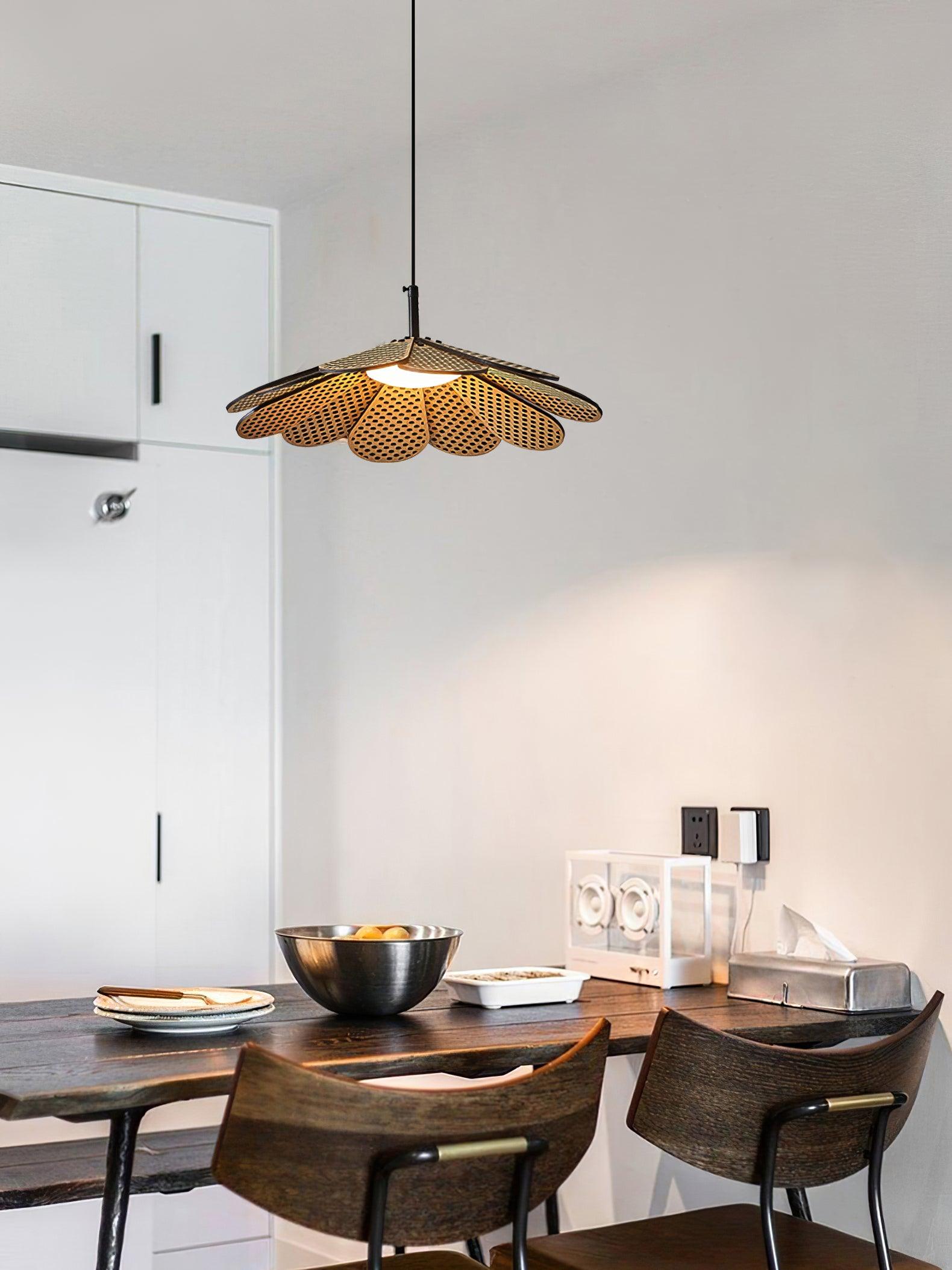 Zevarus Nordic Art Wabi-Sabi Wood Pendant Light-Neutral Decor