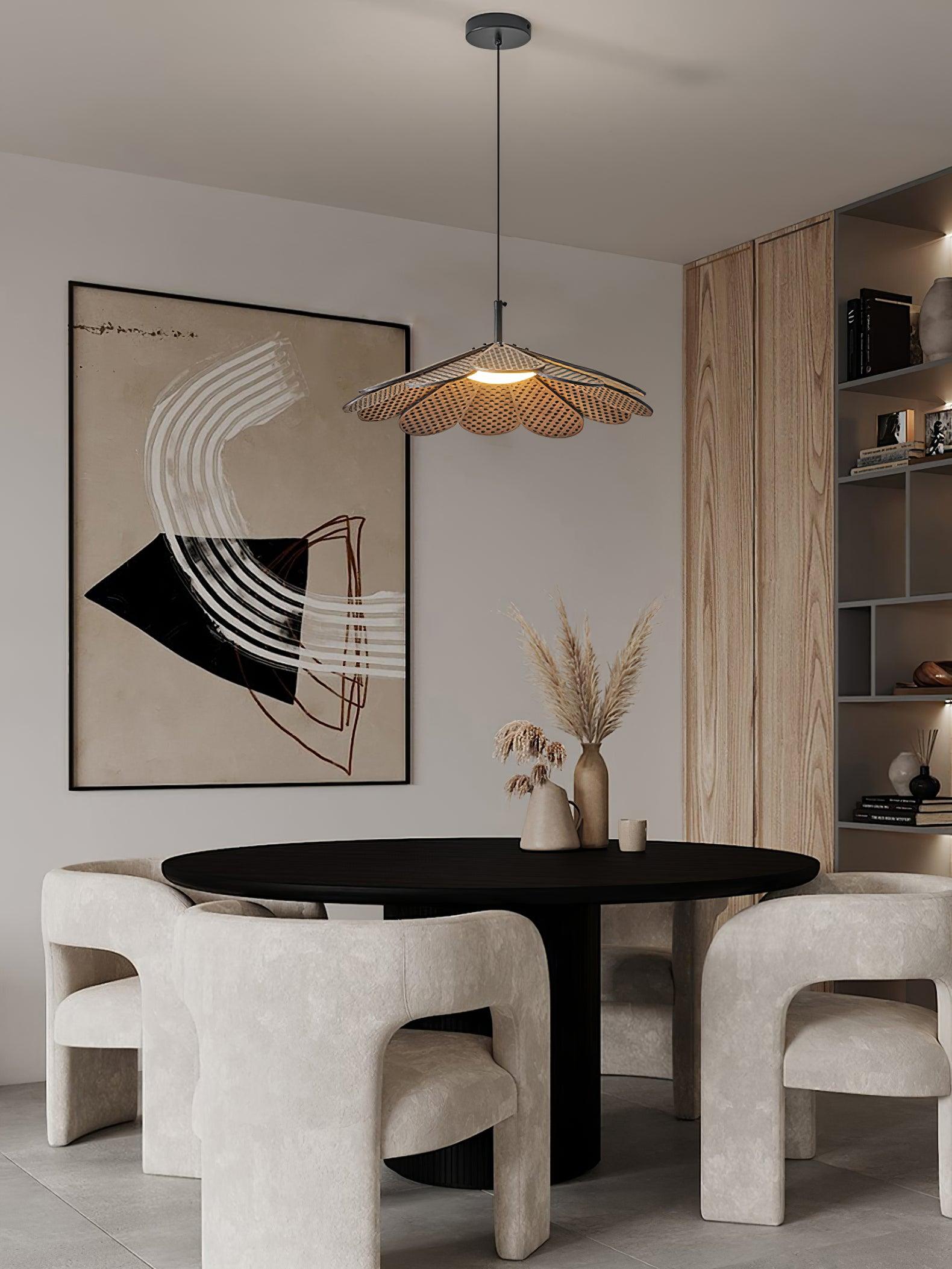 Zevarus Nordic Art Wabi-Sabi Wood Pendant Light-Neutral Decor