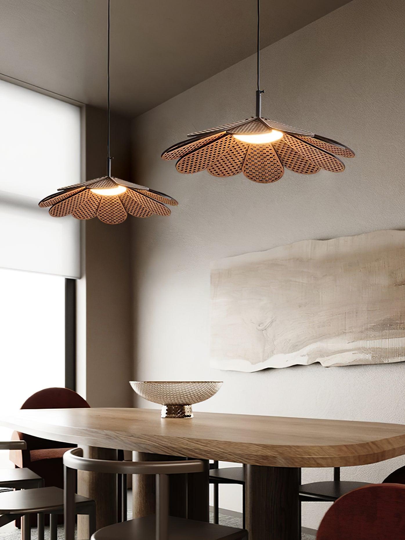 Zevarus Nordic Art Wabi-Sabi Wood Pendant Light-Neutral Decor