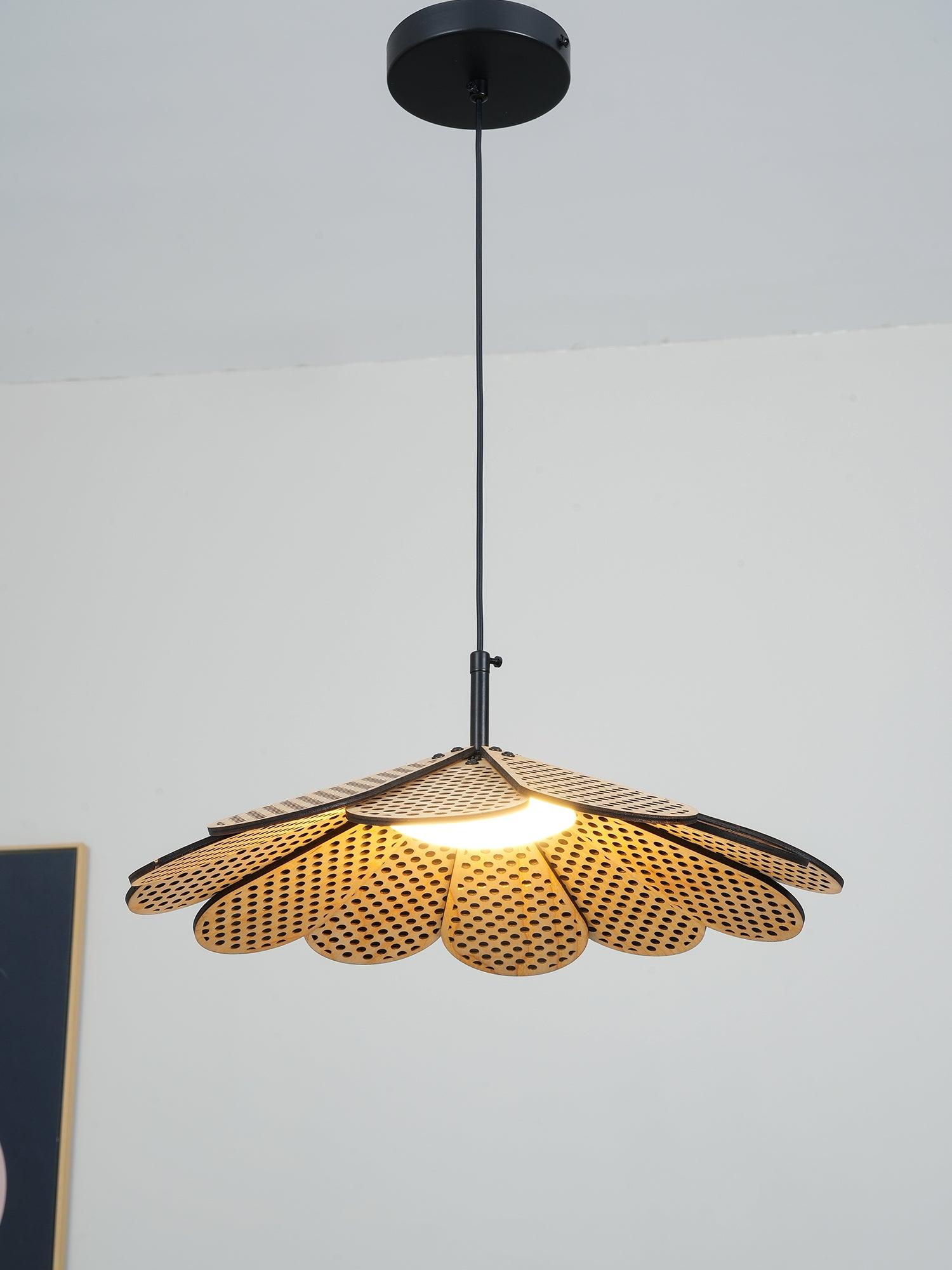 Zevarus Nordic Art Wabi-Sabi Wood Pendant Light-Neutral Decor
