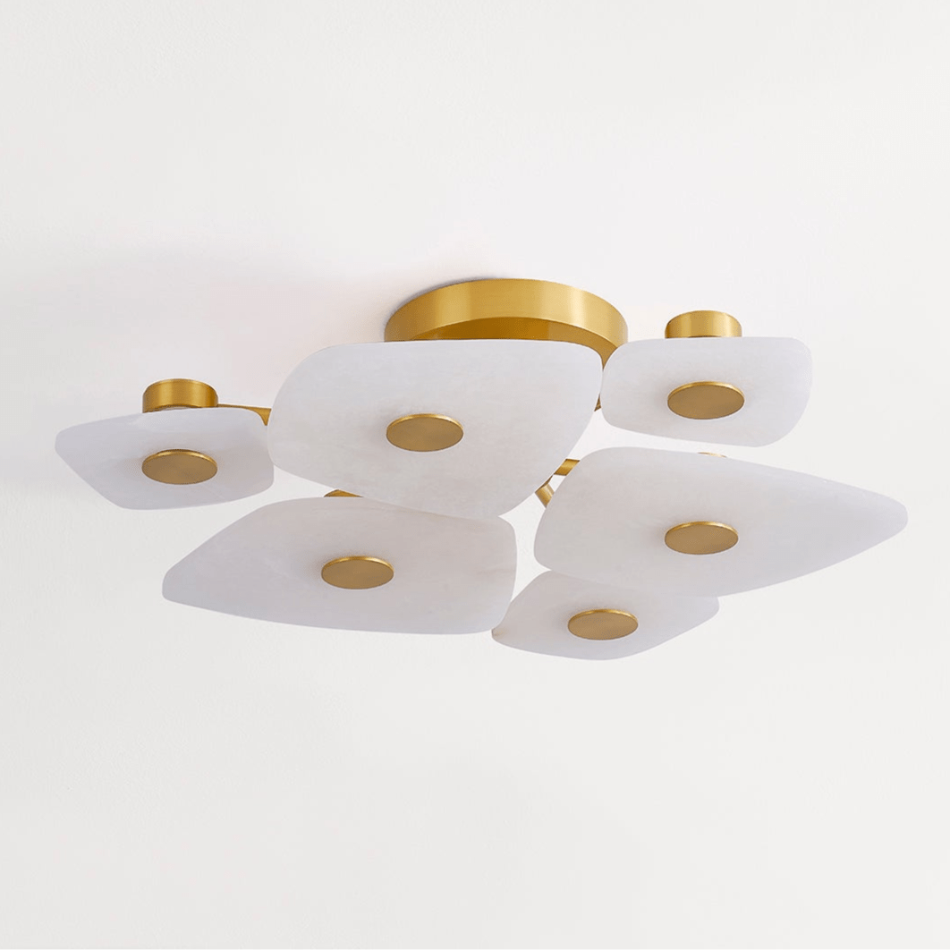 Ilsilyra Petal Shaped Glass Ceiling Light-Neutral Decor
