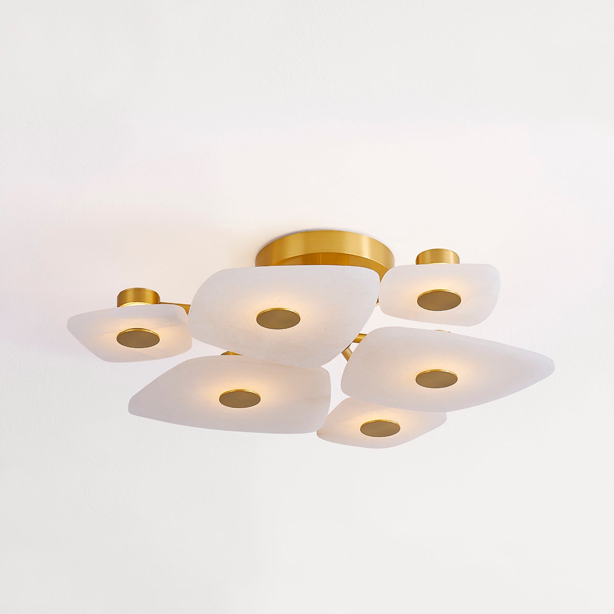 Ilsilyra Petal Shaped Glass Ceiling Light-Neutral Decor