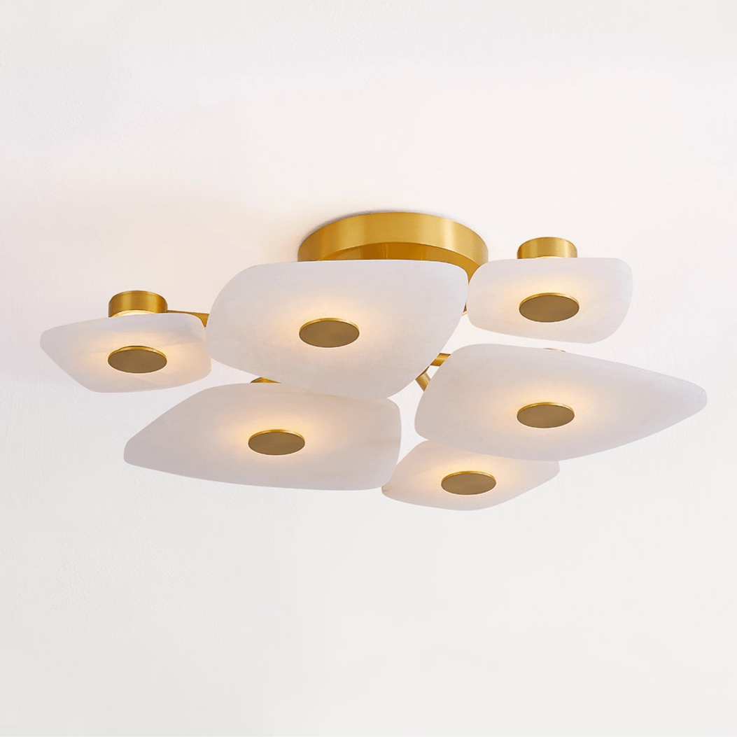 Ilsilyra Petal Shaped Glass Ceiling Light-Neutral Decor