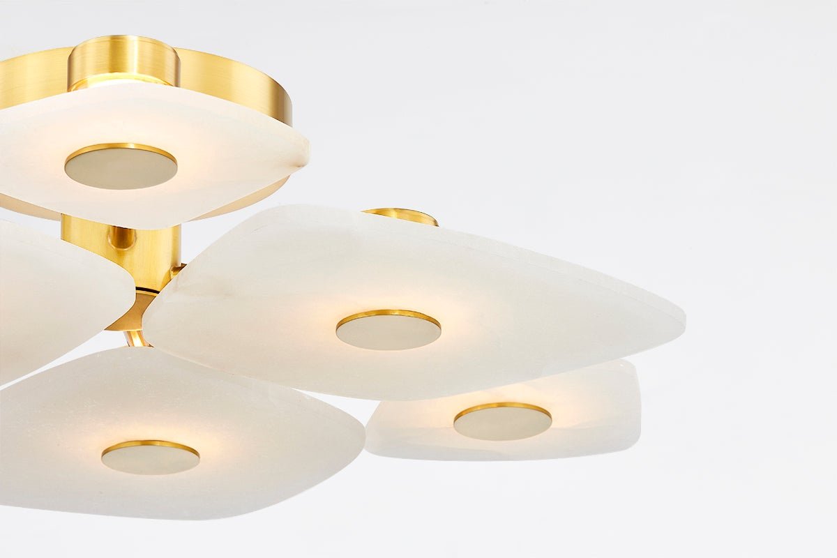Ilsilyra Petal Shaped Glass Ceiling Light-Neutral Decor