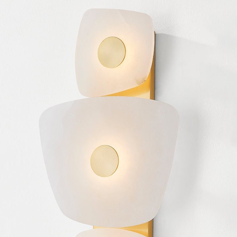 Fylsa Asymmetric Alabaster Wall Light-Neutral Decor