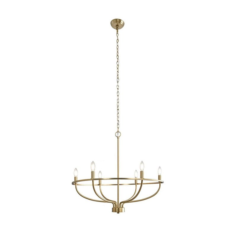 Aurelia Brass Gold Candelabra Chandelier-Neutral Decor