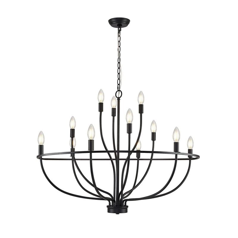 Aurelia Brass Gold Candelabra Chandelier-Neutral Decor