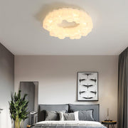 Arisha Honeycomb Metal/Acrylic Flush Mount Ceiling Light, White - Neutral Decor