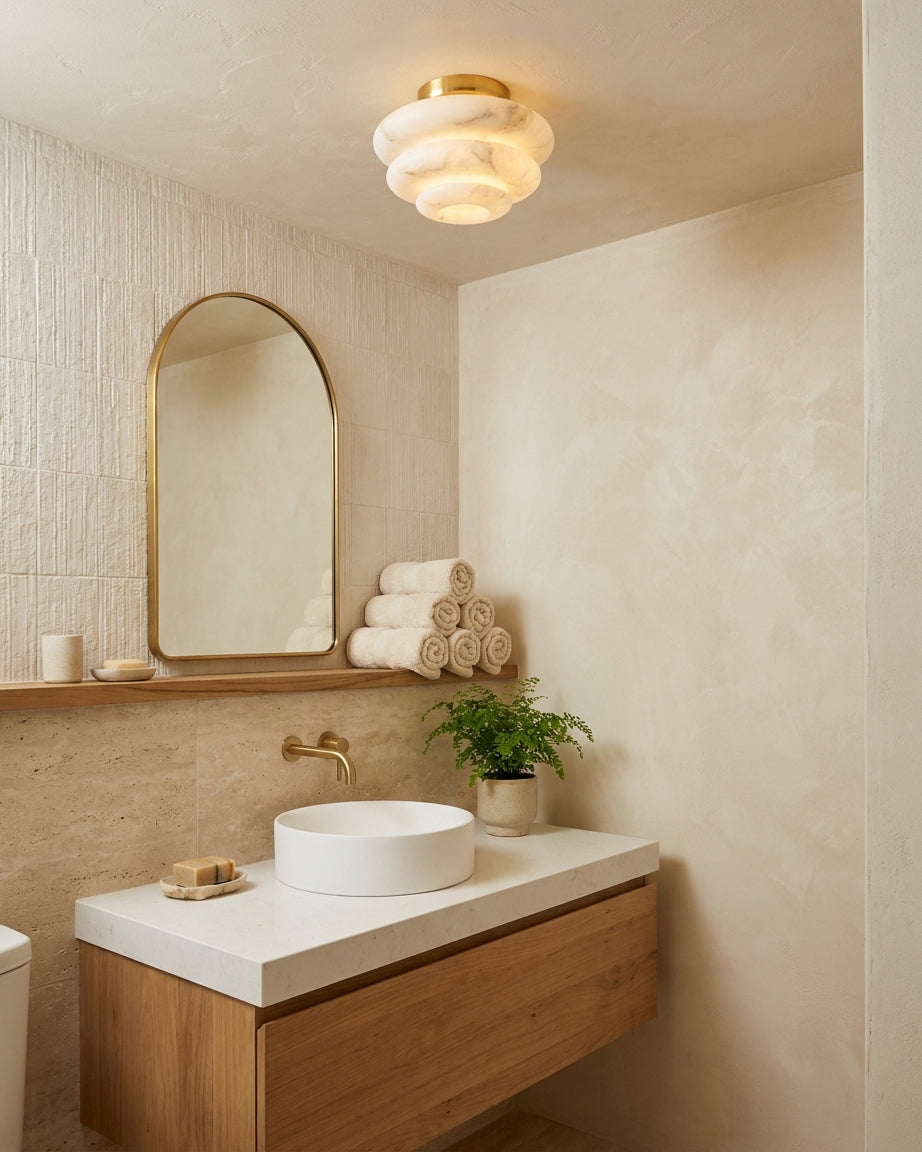 Calindra Alabaster Flush Mount
