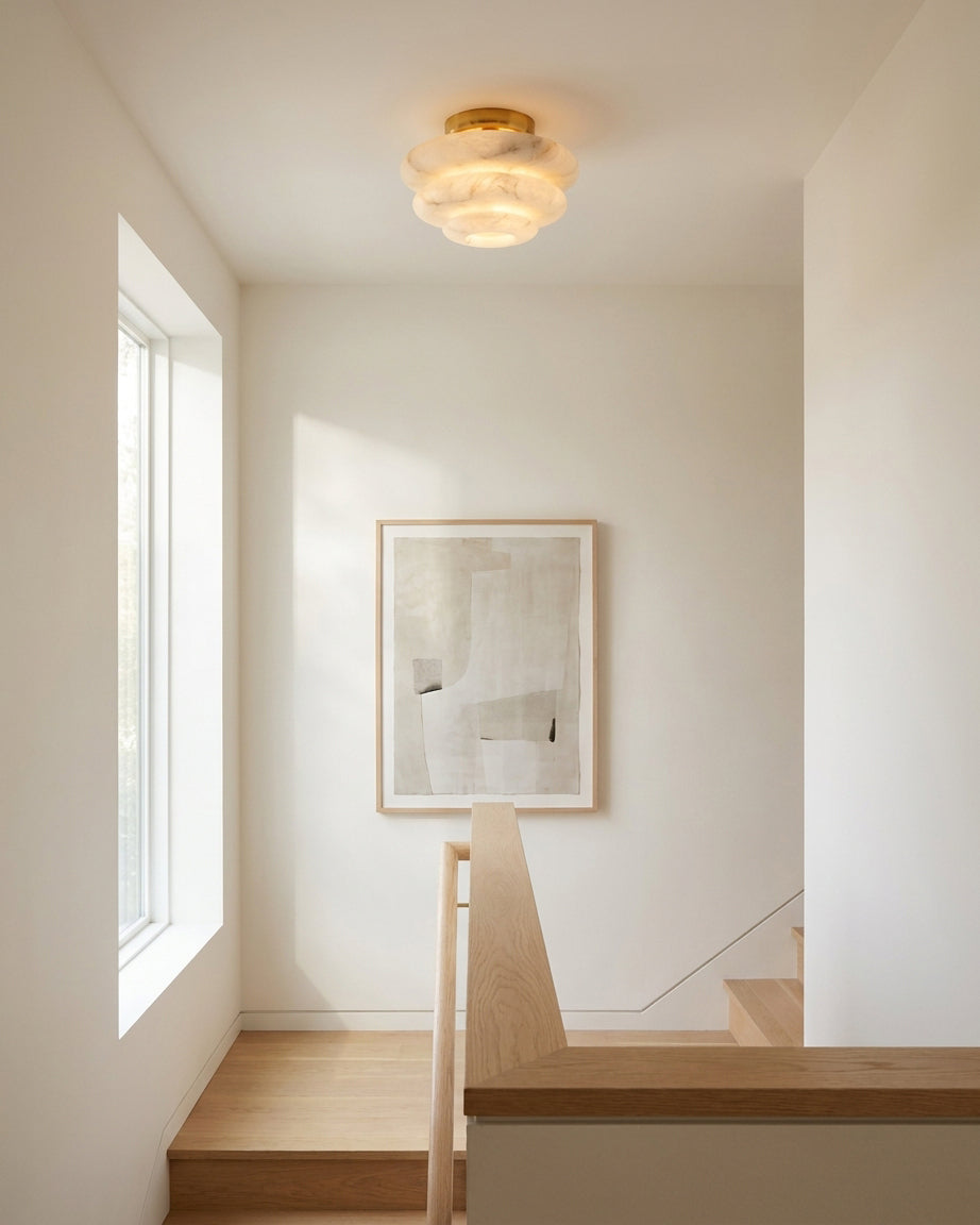Calindra Alabaster Flush Mount