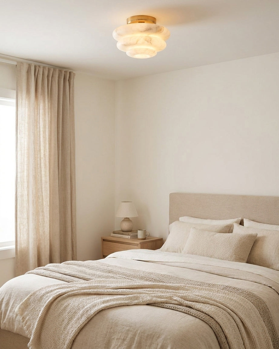 Calindra Alabaster Flush Mount