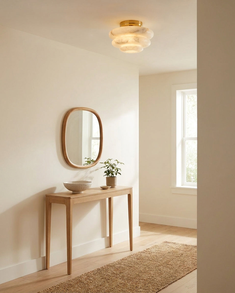 Calindra Alabaster Flush Mount
