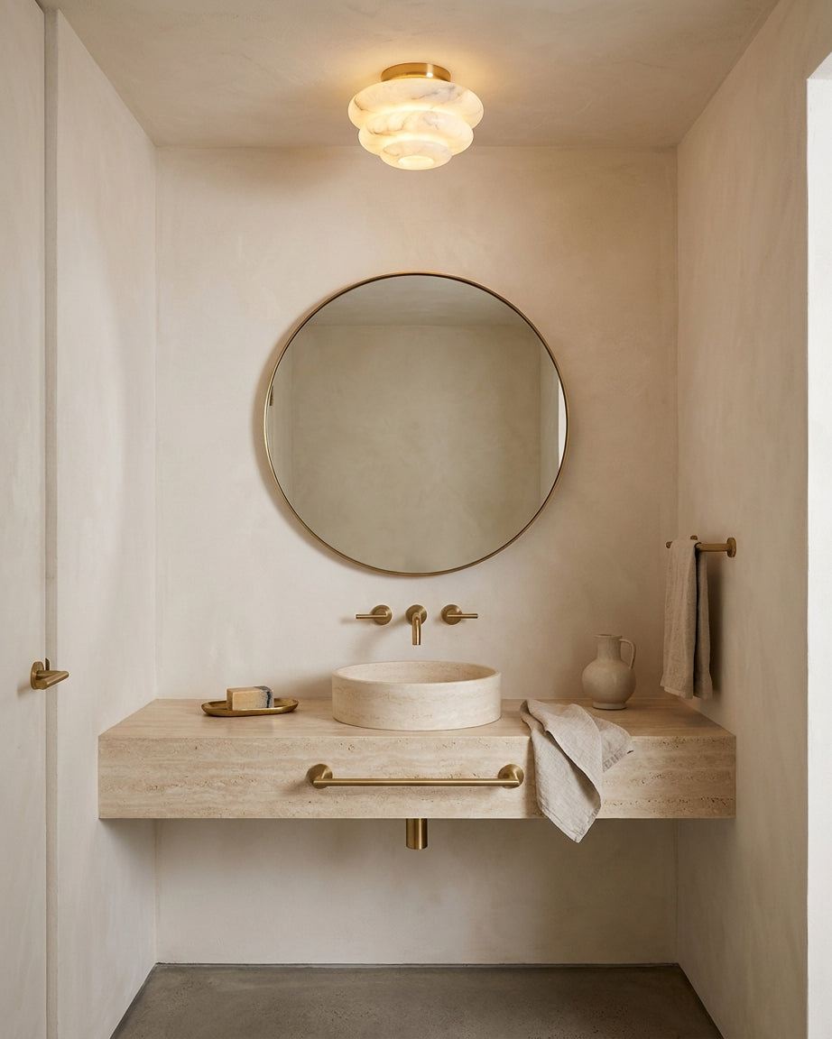 Calindra Alabaster Flush Mount