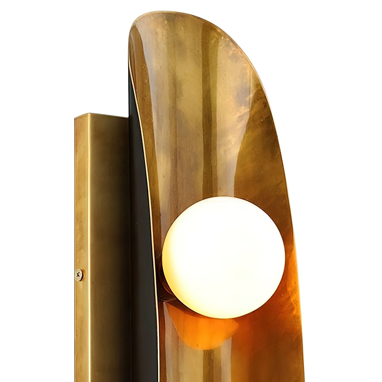 Hopper Wall Lamp shown with a vintage-style bulb.