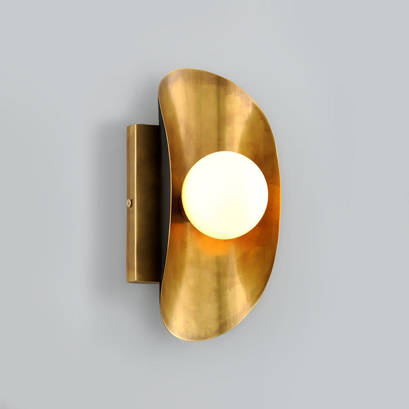 Hopper Wall Lamp as a pair on either side of a mirror.