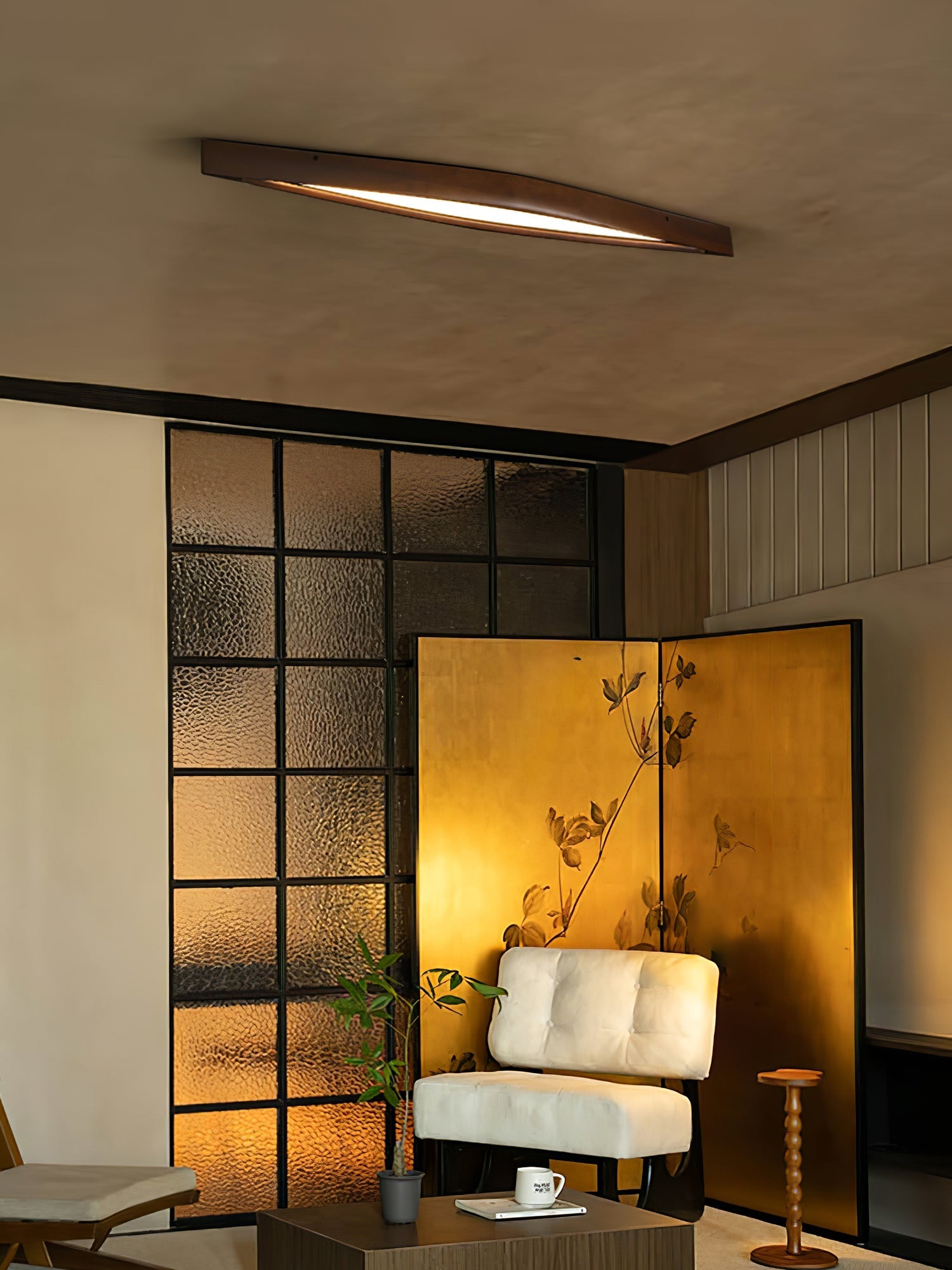 Alnoreth Nordic Horizon Linear Wood Ceiling Lamp-Neutral Decor