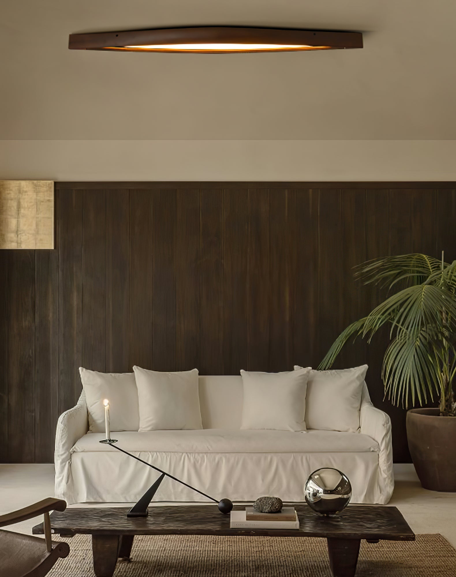 Alnoreth Nordic Horizon Linear Wood Ceiling Lamp-Neutral Decor