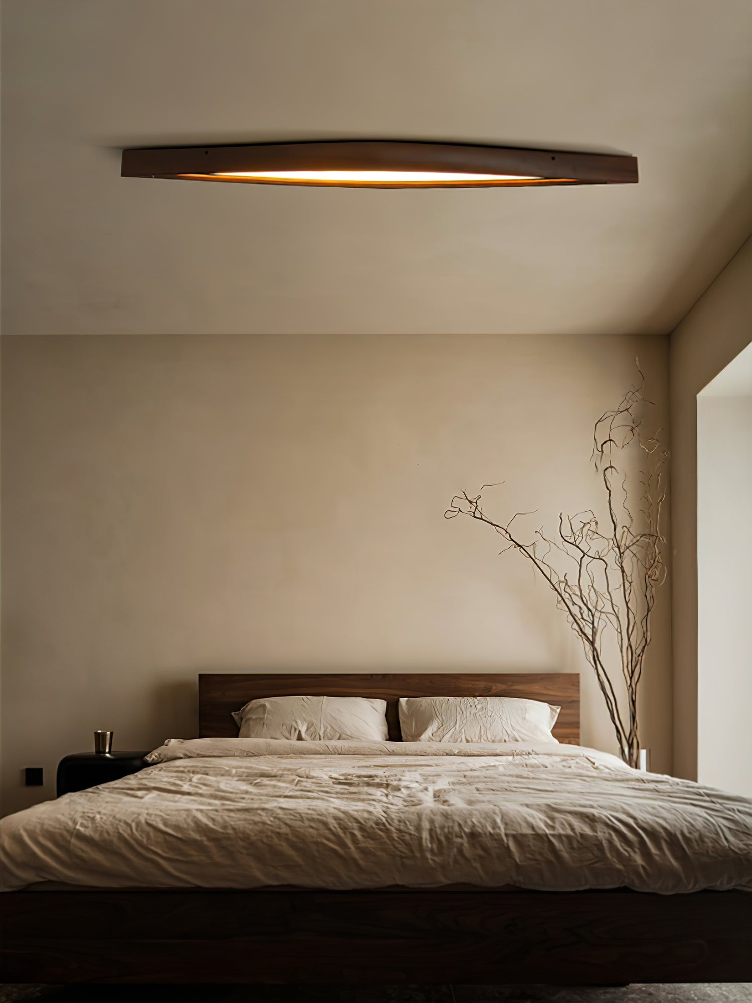 Alnoreth Nordic Horizon Linear Wood Ceiling Lamp-Neutral Decor
