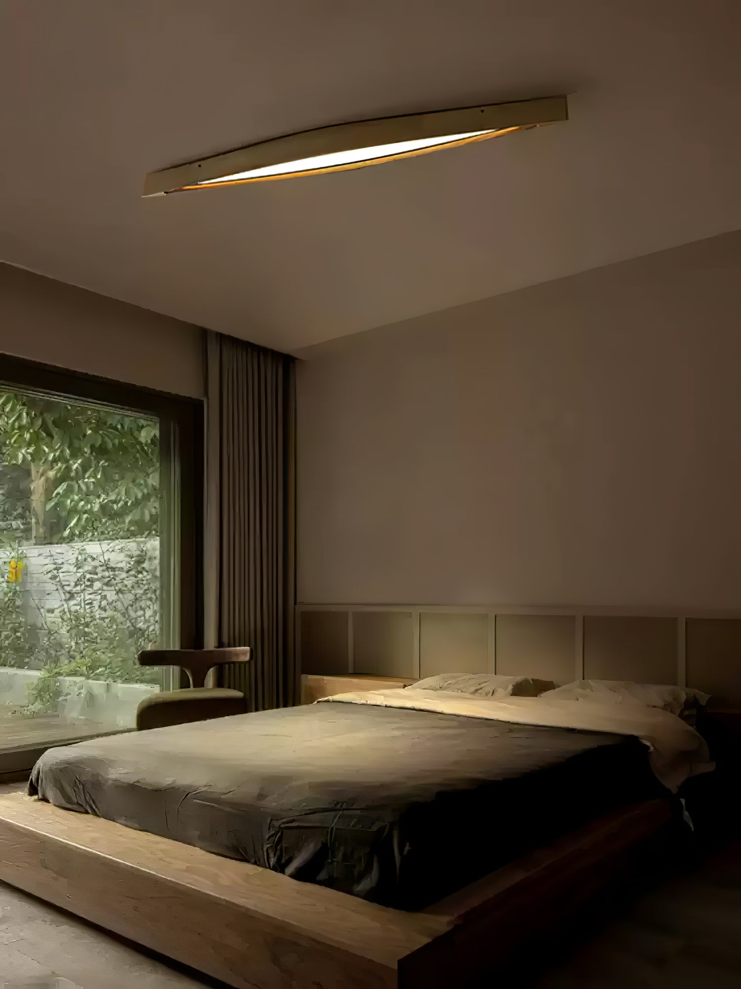 Alnoreth Nordic Horizon Linear Wood Ceiling Lamp-Neutral Decor