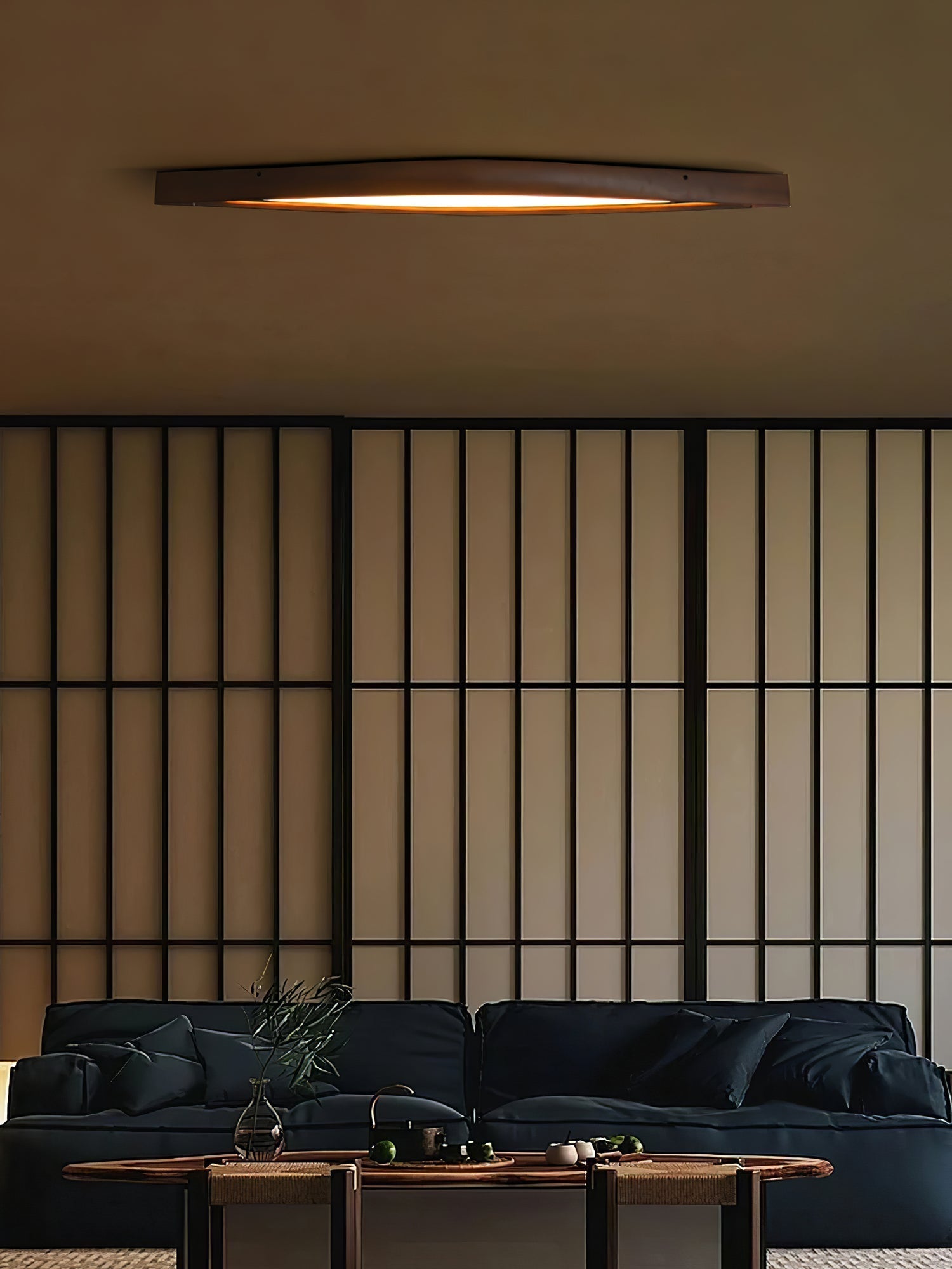 Alnoreth Nordic Horizon Linear Wood Ceiling Lamp-Neutral Decor