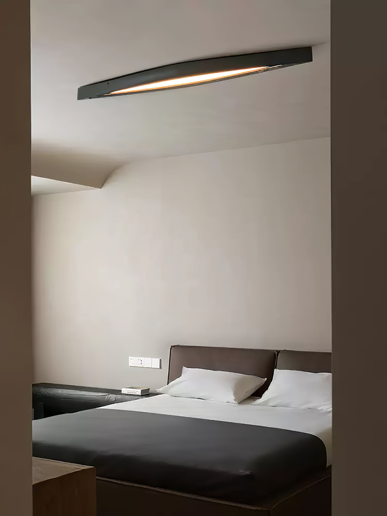 Alnoreth Nordic Horizon Linear Wood Ceiling Lamp-Neutral Decor