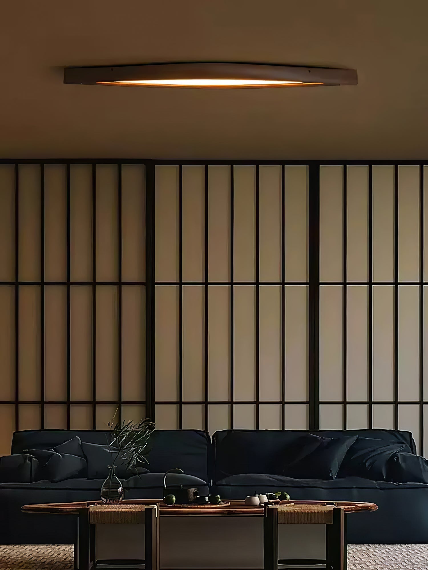 Alnoreth Nordic Horizon Linear Wood Ceiling Lamp-Neutral Decor