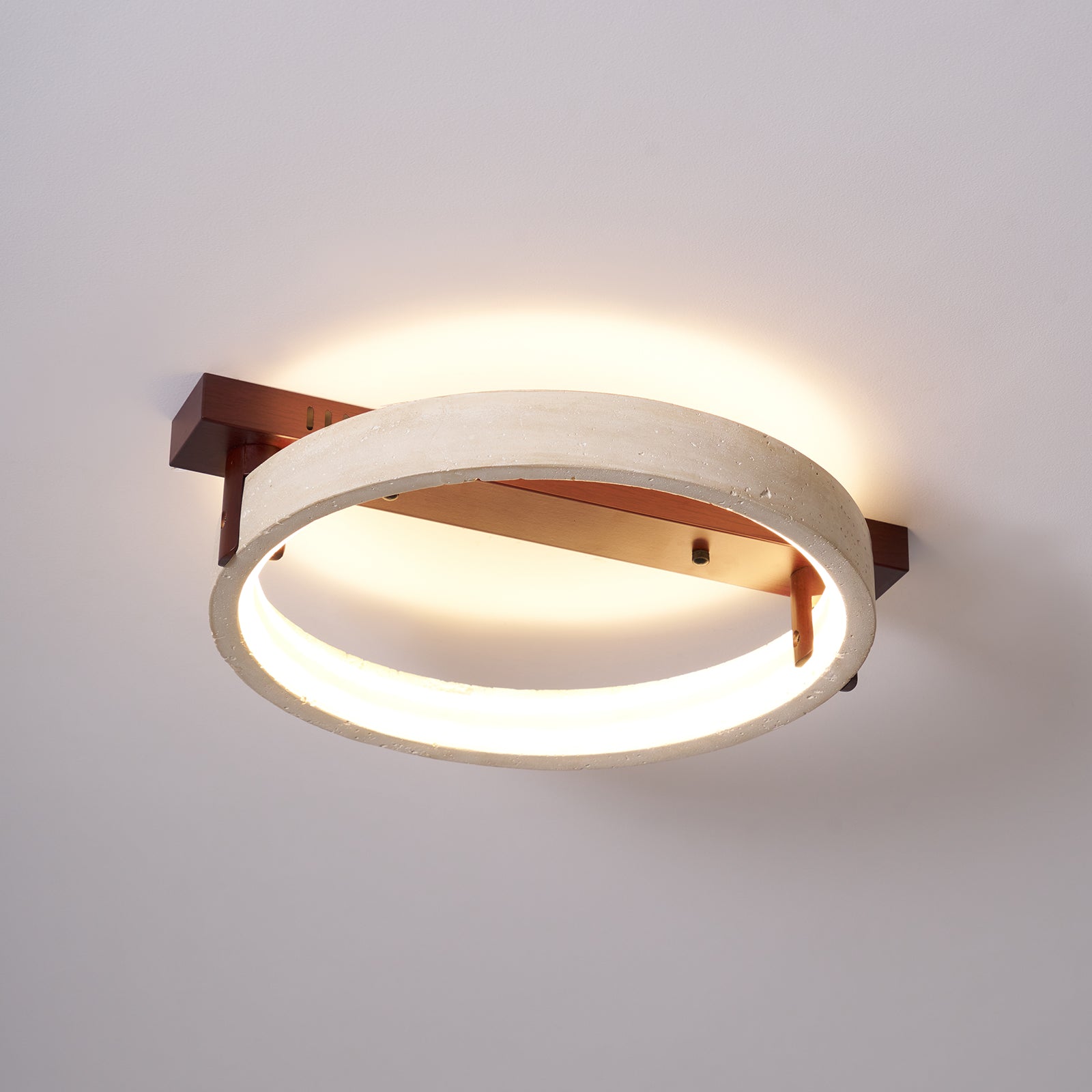 Paslen Ringed Travertine Wall Light-Neutral Decor