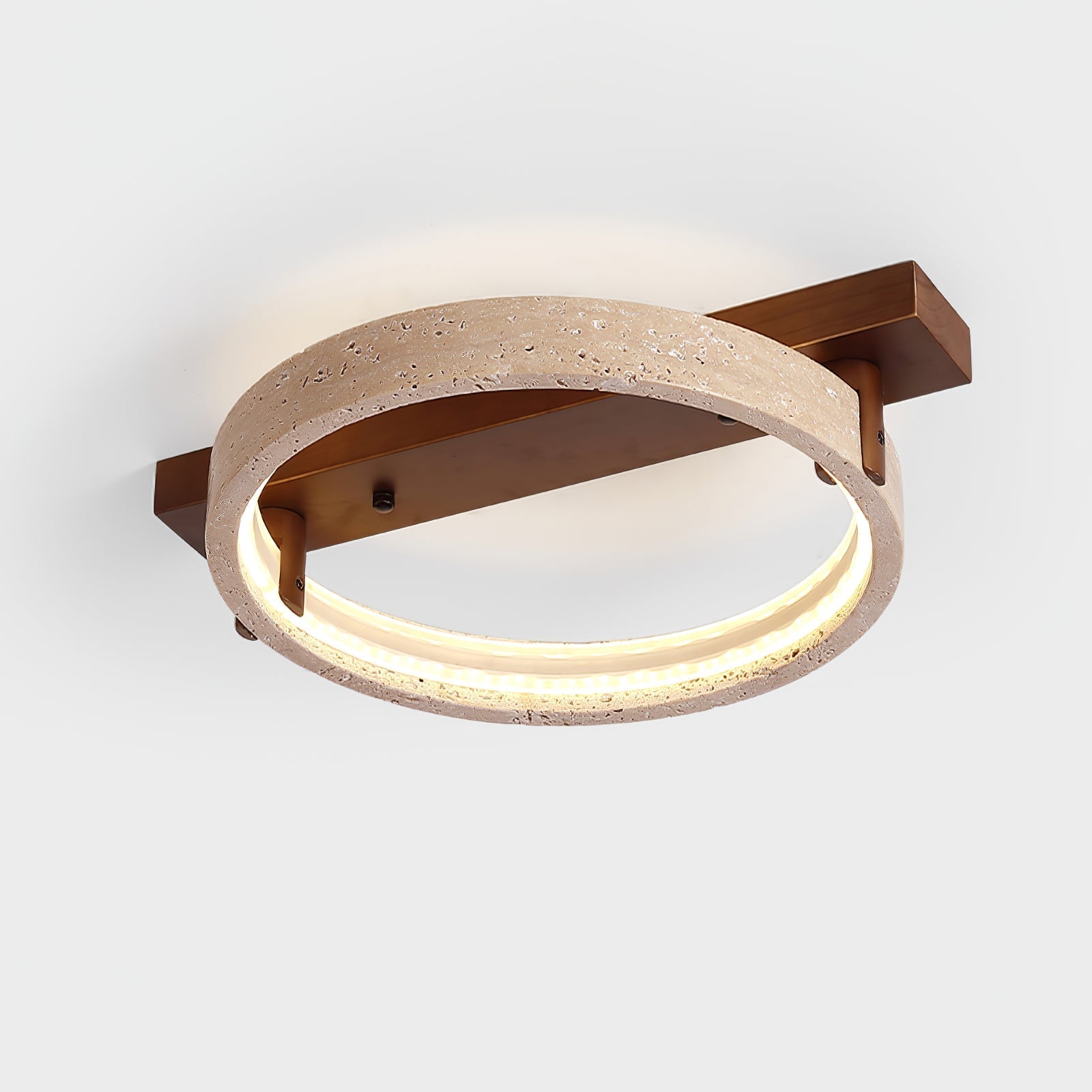 Paslen Ringed Travertine Wall Light-Neutral Decor