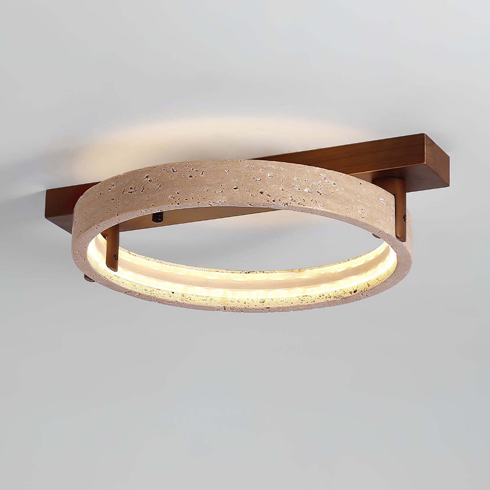 Paslen Ringed Travertine Wall Light-Neutral Decor