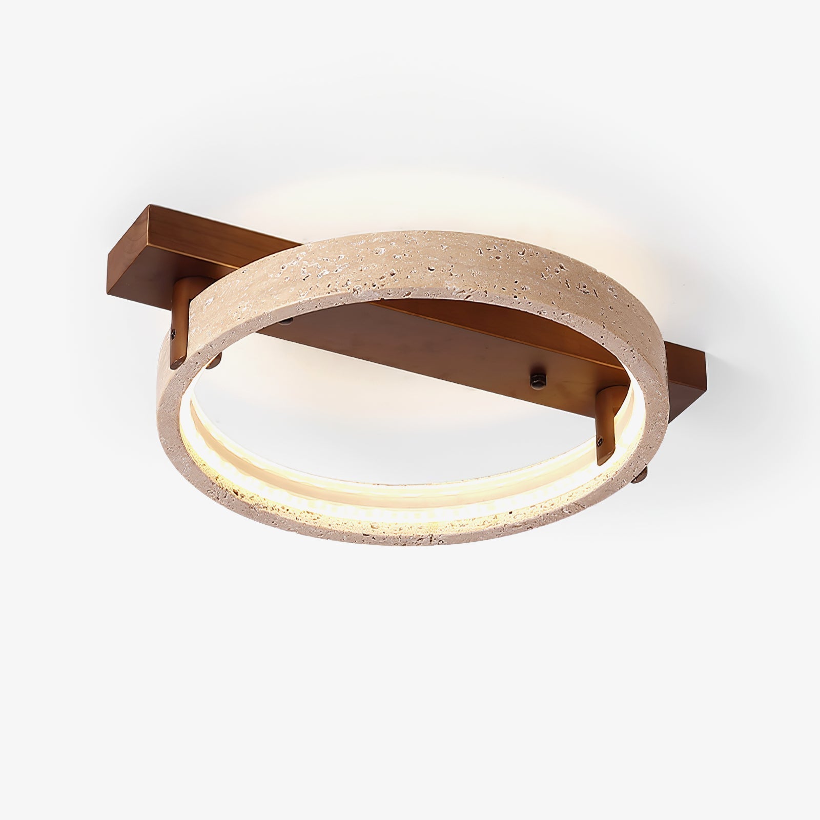 Paslen Ringed Travertine Wall Light-Neutral Decor