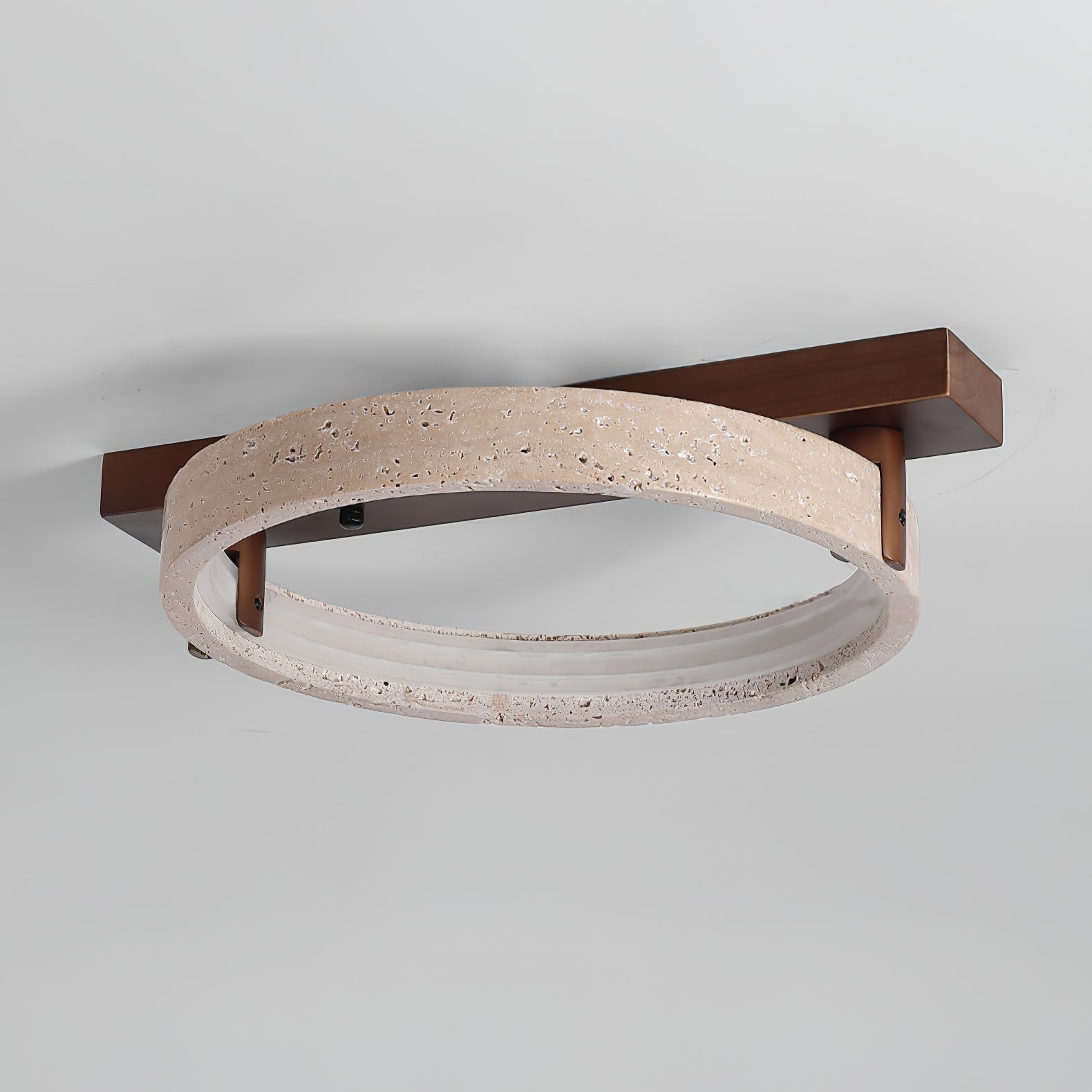 Paslen Ringed Travertine Wall Light-Neutral Decor