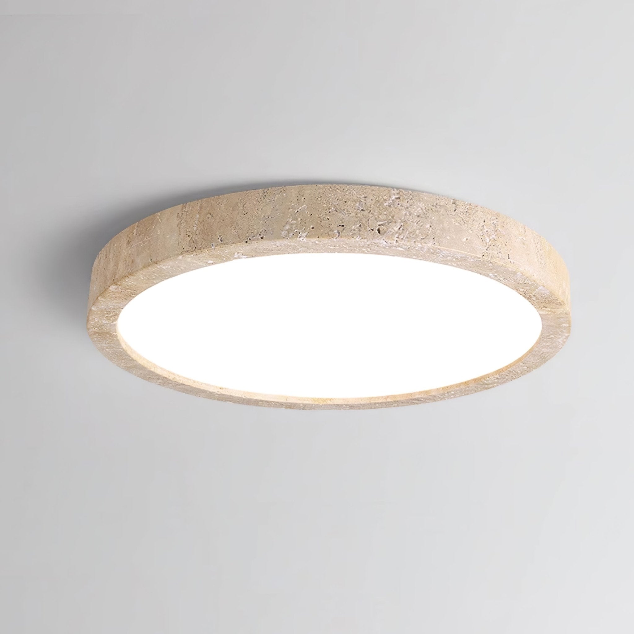 Xiren Minimalist Travertine Ceiling Light-Neutral Decor