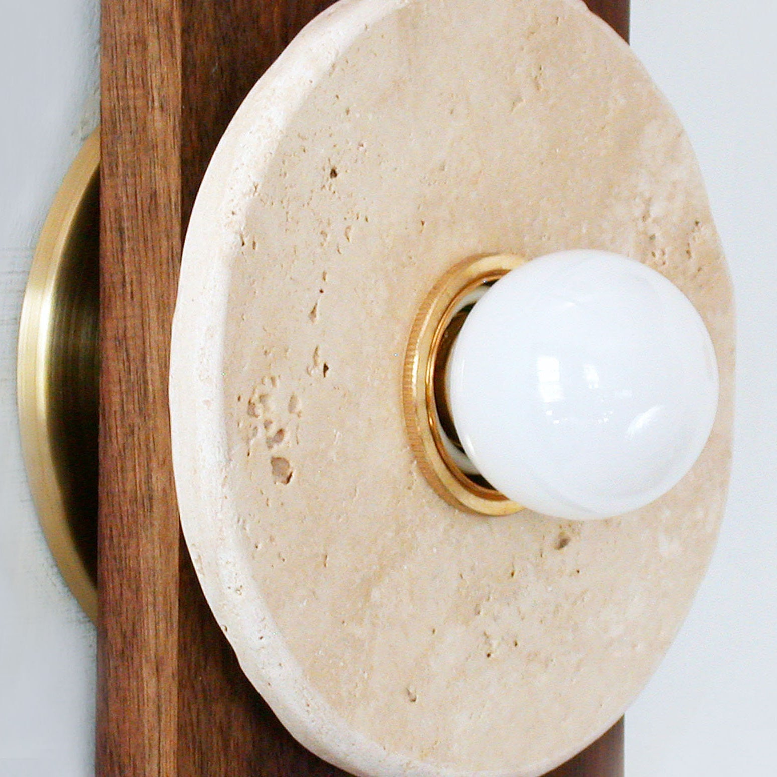 Back of the wall sconce showing mounting components.