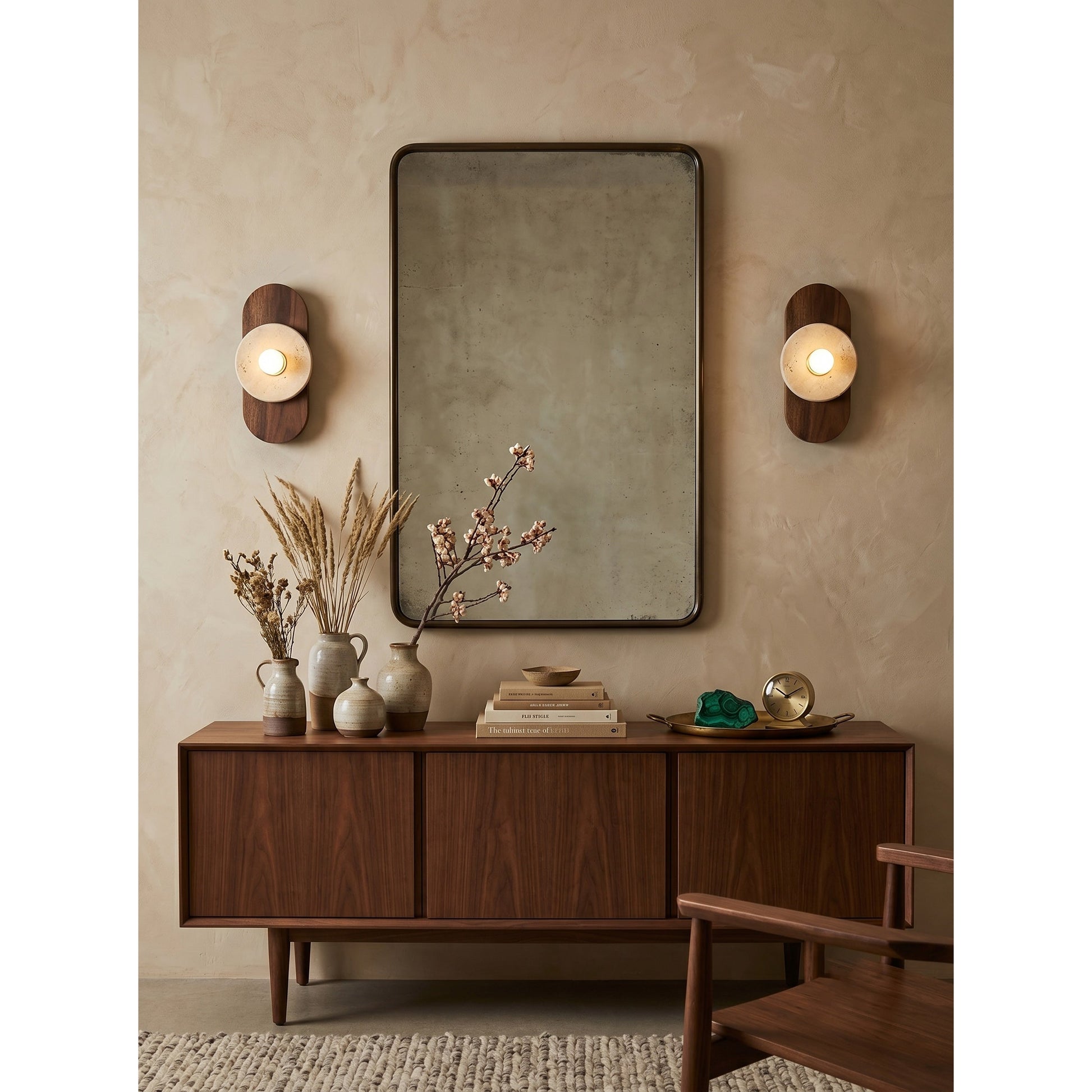 Close-up on the luminous frosted glass globe diffuser.