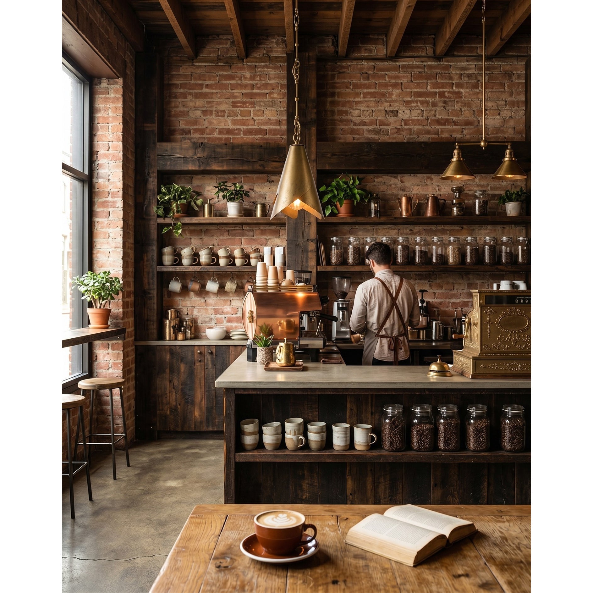 Full view of the single-head pendant lamp with its adjustable chain.