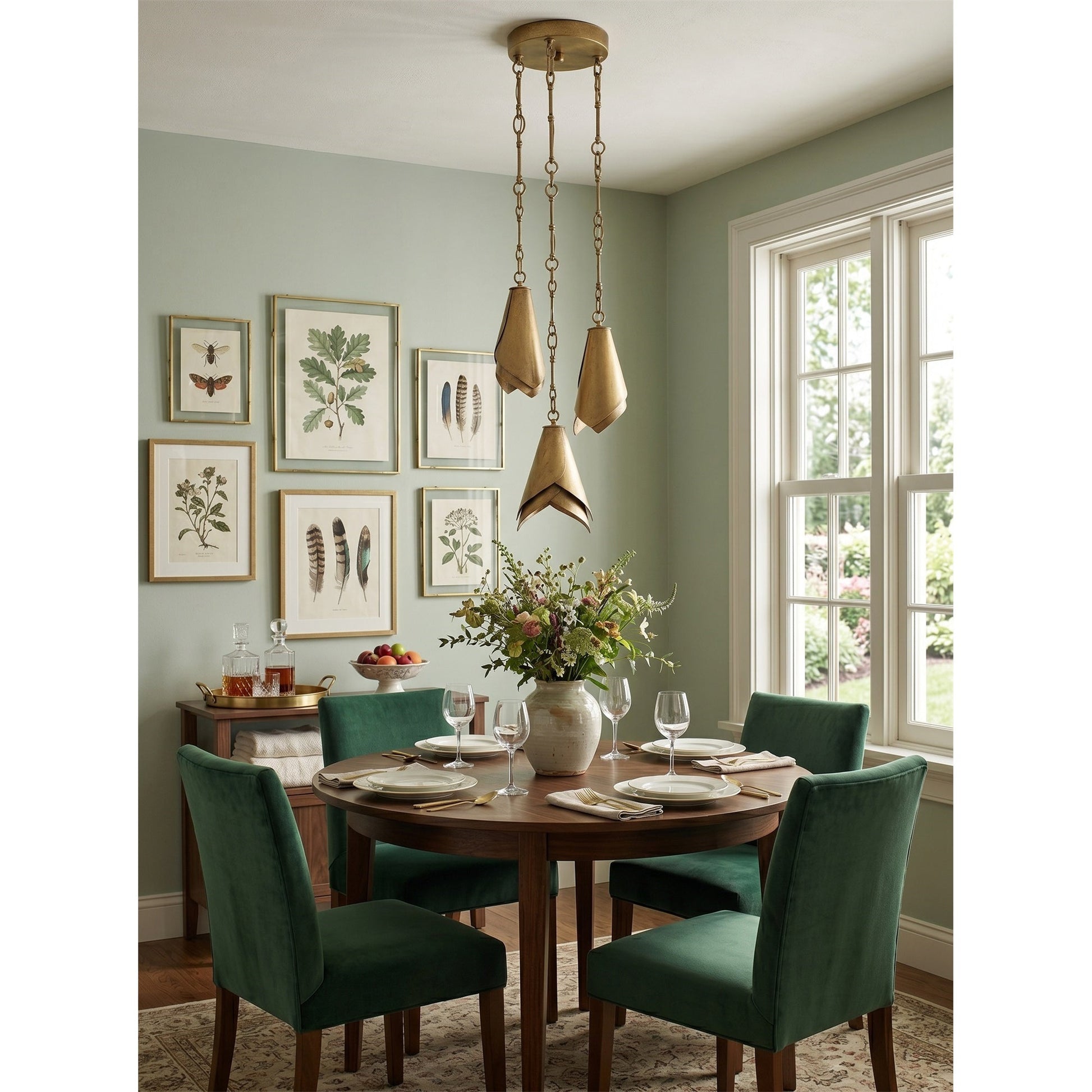 Lifestyle image showing the Horse Hoof lamp in a grand living space.