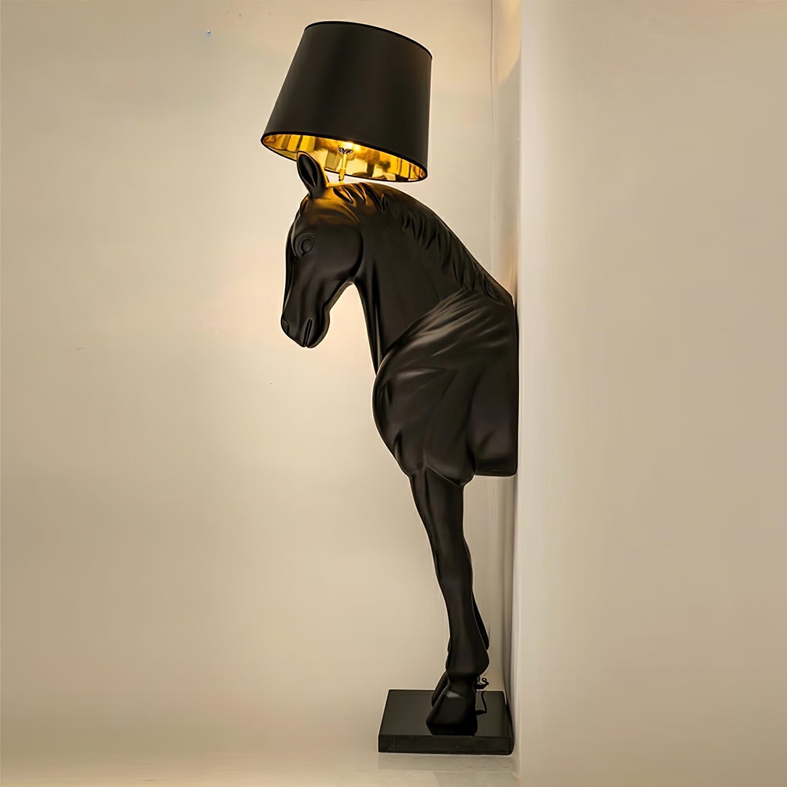 Derion Fabric Resin Floor Lamp-Neutral Decor