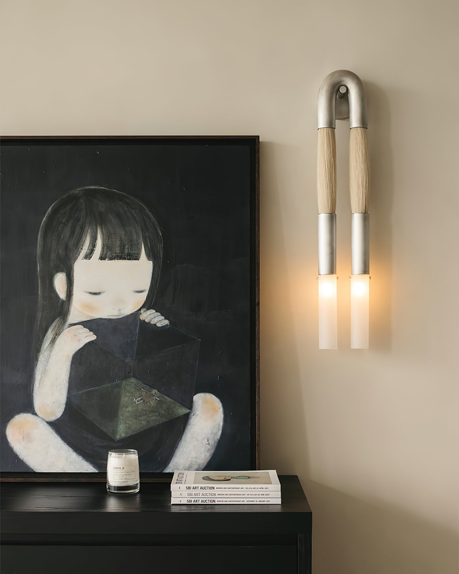 Lustra Wall Lamp Horsehair Brass-Neutral Decor