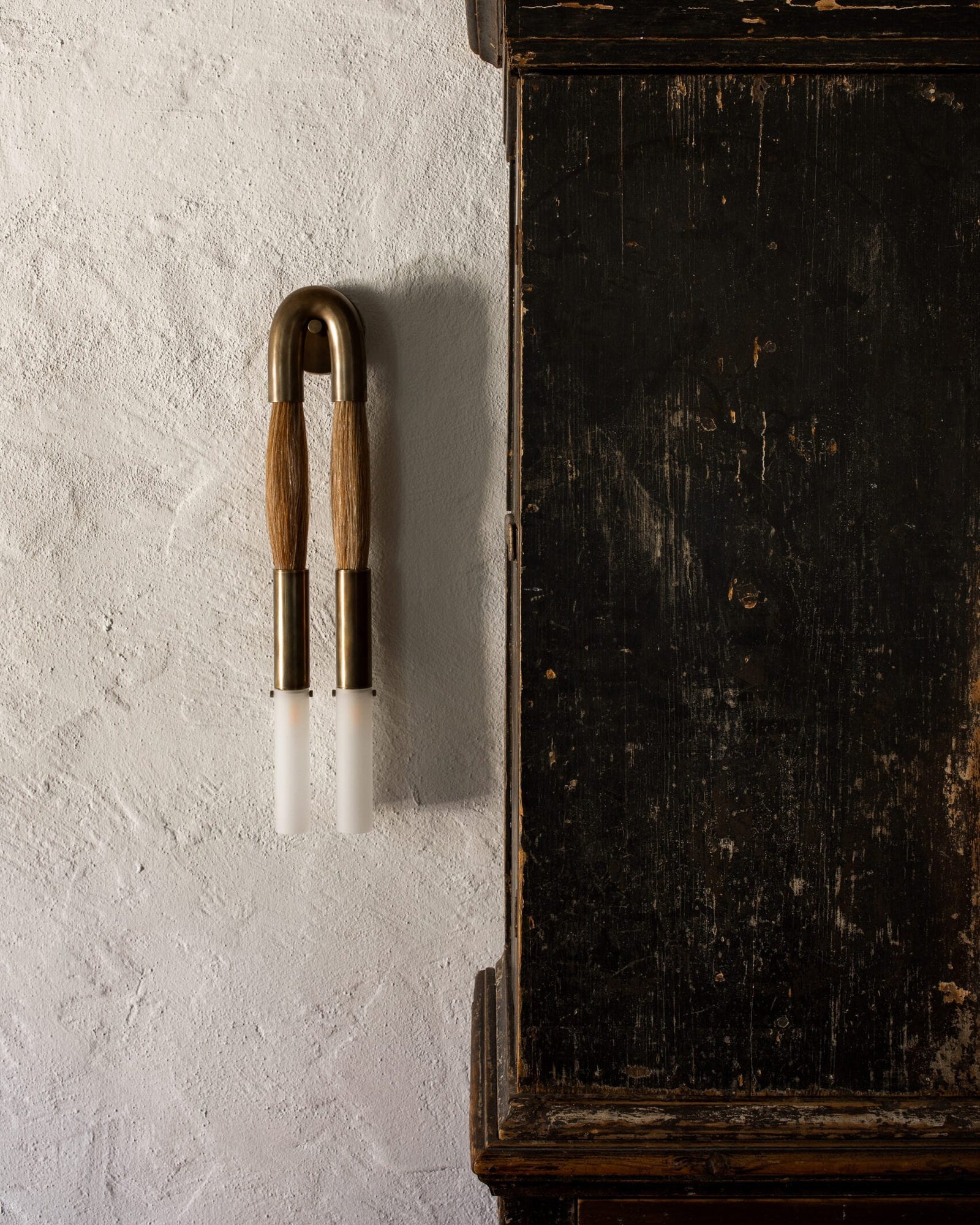 Lustra Wall Lamp Horsehair Brass-Neutral Decor